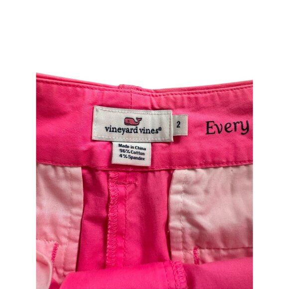 VINEYARD VINES Neon Pink Cotton Blend Shorts Size 2 - Picture 4 of 7
